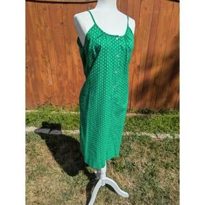 Vintage 80s Jeanne Bouchever Abstract Strawberry Print Slip Play Dress Size 10